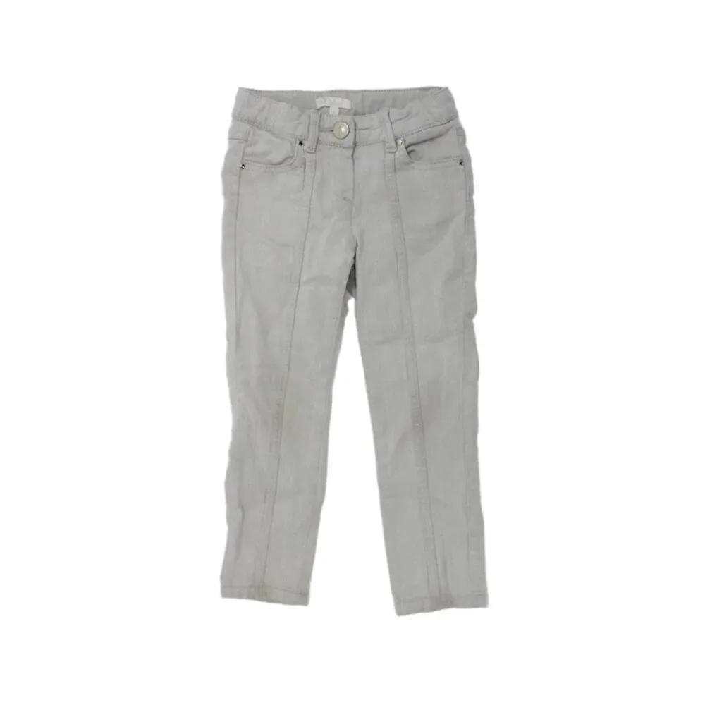 Chloe Girls Zipper Fly Straight Leg Jeans Gray Denim Size 4